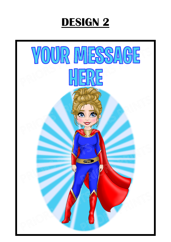 Female Superhero Personalised Card For Any Occasion