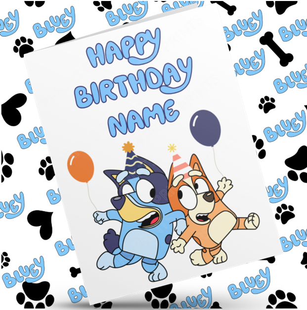 Bluey Personalised Birthday Card