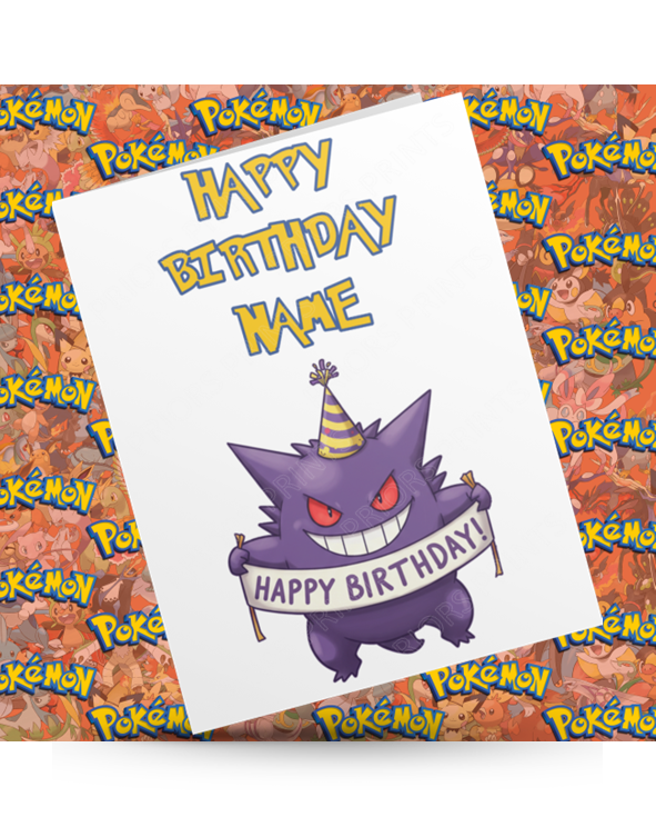 Pokemon Personalised Birthday Card