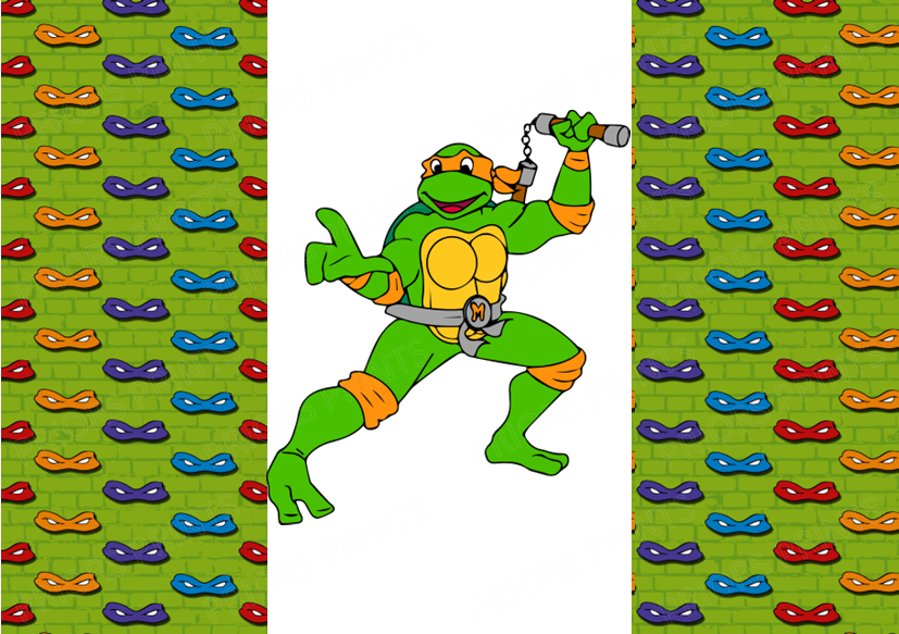 Turtles Chocolate Bar Wrapper- Plain (No Text)
