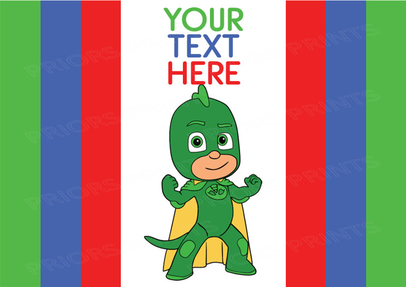 PJ Mask Chocolate Bar Wrappers- To add own Text
