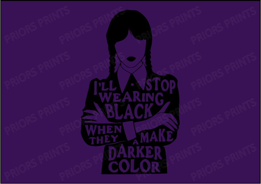 Wednesday Adams Chocolate Bar Wrapper- Plain (No Text)
