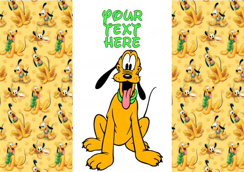 Pluto Chocolate Bar Wrappers- To add own Text
