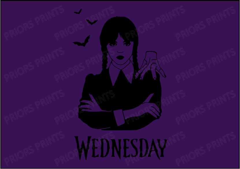Wednesday Adams Chocolate Bar Wrapper- Plain (No Text)