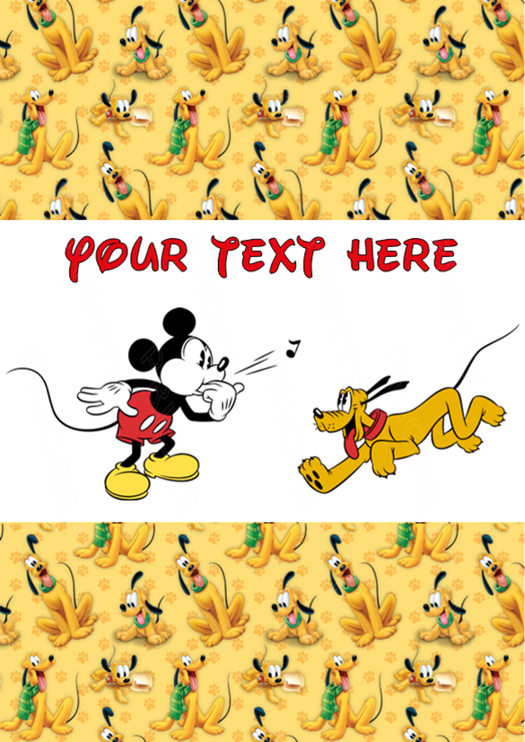 Pluto Chocolate Bar Wrappers- To add own Text