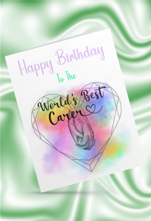Worlds Best Carer Maker Birthday Card