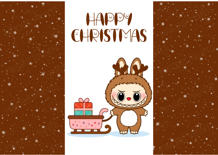 Labubu Christmas Chocolate Bar Wrapper