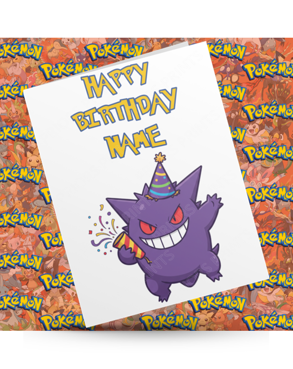 Pokemon Personalised Birthday Card