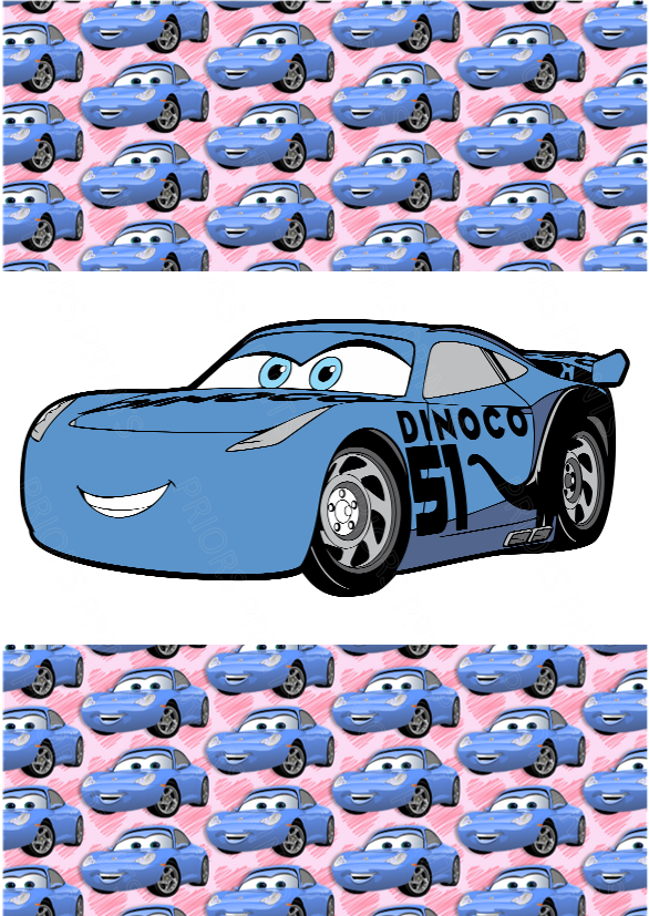 Cars Chocolate Bar Wrapper- Plain (No Text)