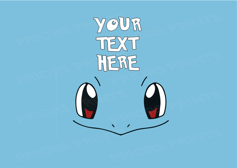 Pokemon Face Chocolate Bar Wrappers- To add own Text