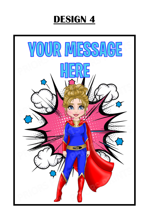 Female Superhero Personalised Card For Any Occasion