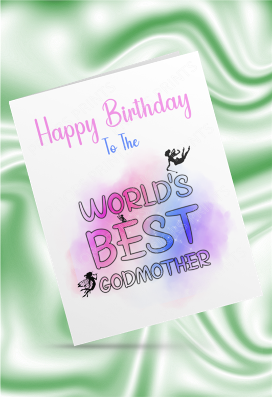 Worlds Best Godmother Birthday Card