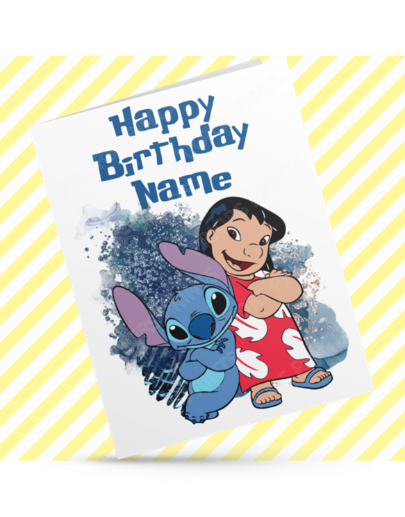 Lilo & Stitch Personalised Birthday Cards