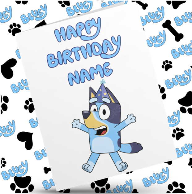 Bluey Personalised Birthday Card