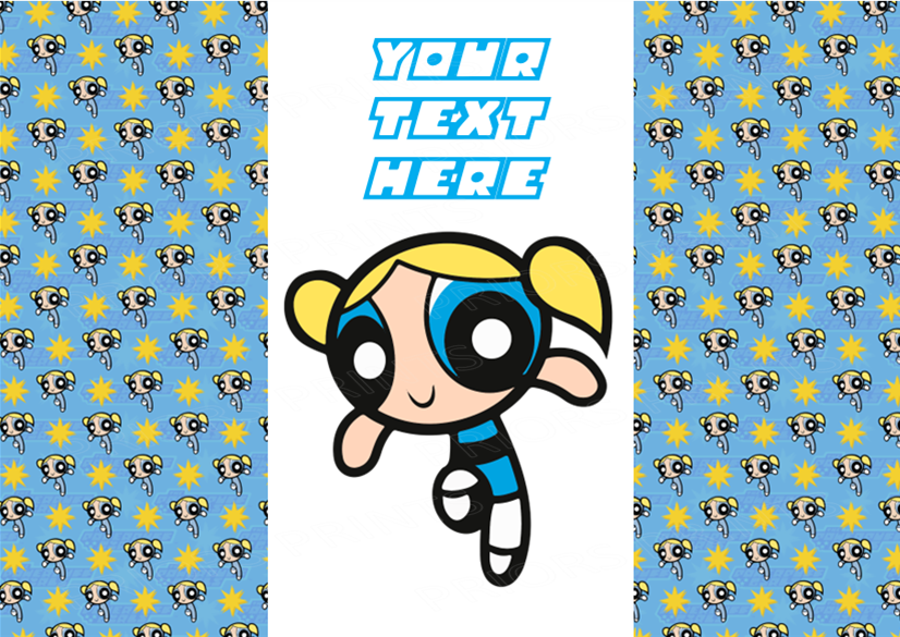 Powerpuff Girls Chocolate Bar Wrappers- To add own Text