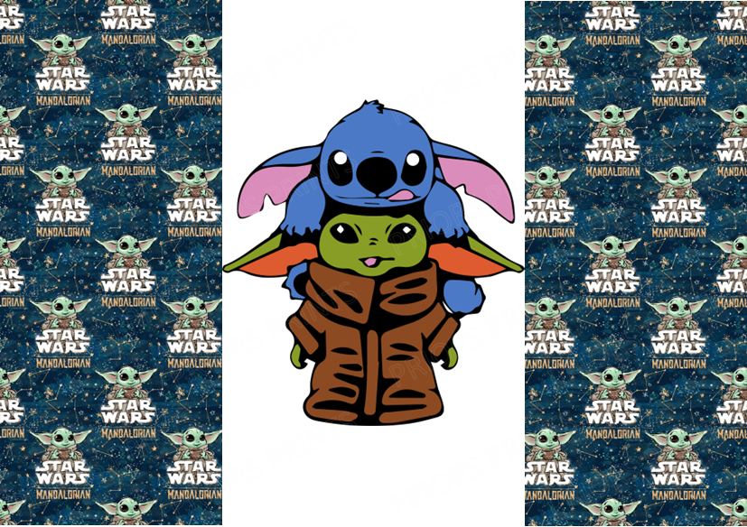 Yoda & Stitch Chocolate Bar Wrapper- Plain (No Text)