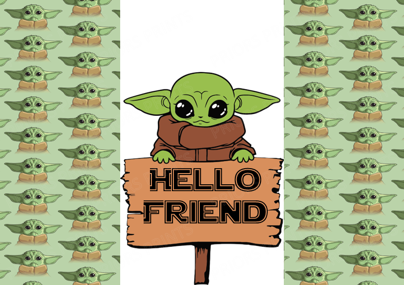 Yoda Chocolate Bar Wrapper- Plain (No Text)