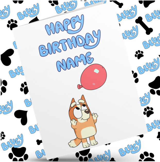 Bluey Personalised Birthday Card