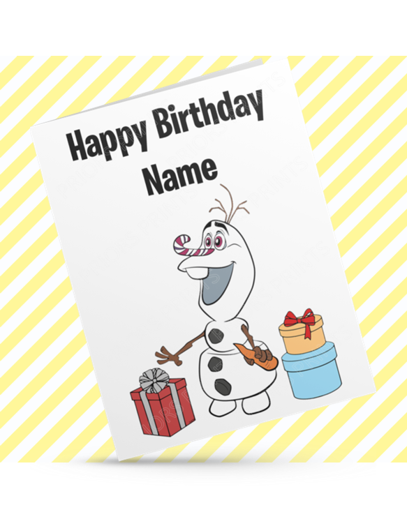 Olaf Personalised Birthday Card