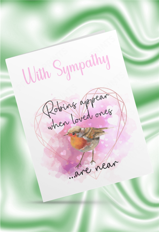 Robins Appear With Sympathy Card