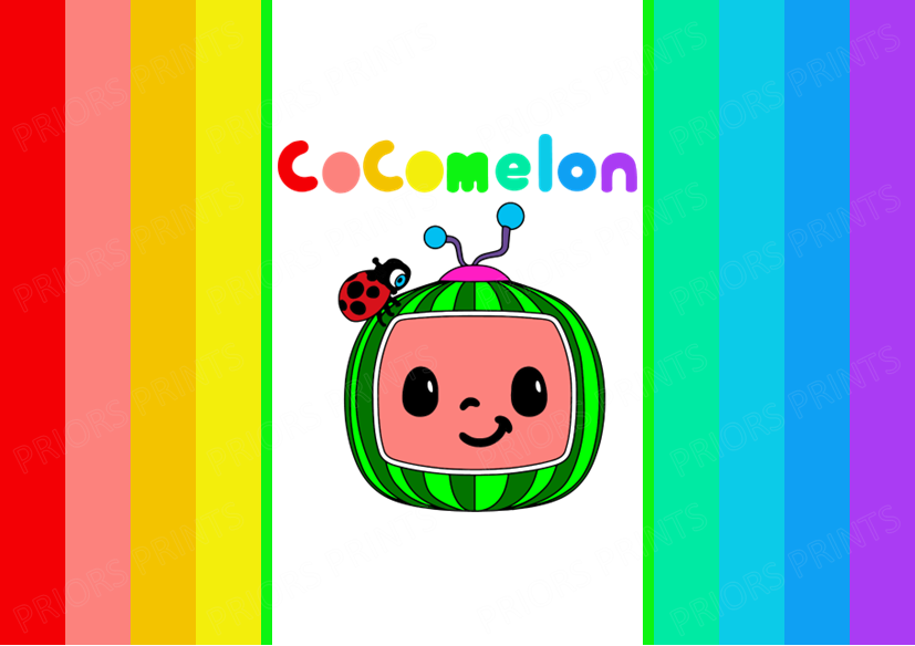 Cocomelon Chocolate Bar Wrapper- Plain (No Text)