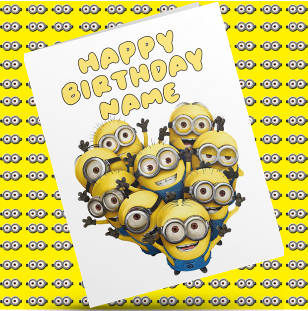 Minions Personalised Birthday Card