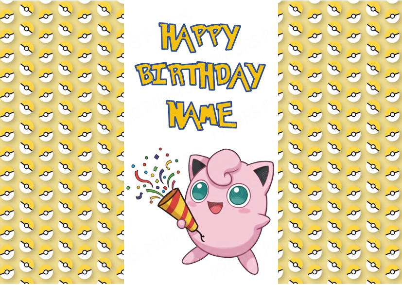 Pokemon Personalised Birthday Chocolate Bar Wrapper