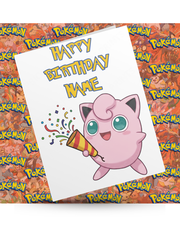 Pokemon Personalised Birthday Card