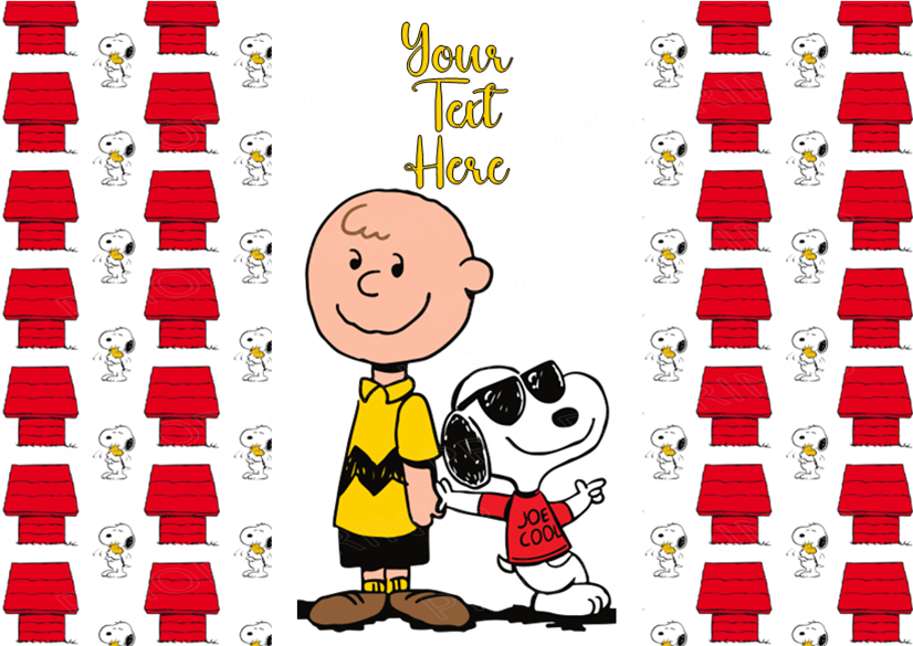Snoopy Chocolate Bar Wrappers- To add own Text