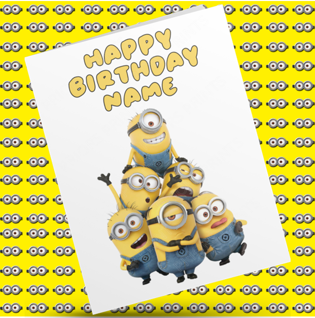 Minions Personalised Birthday Card