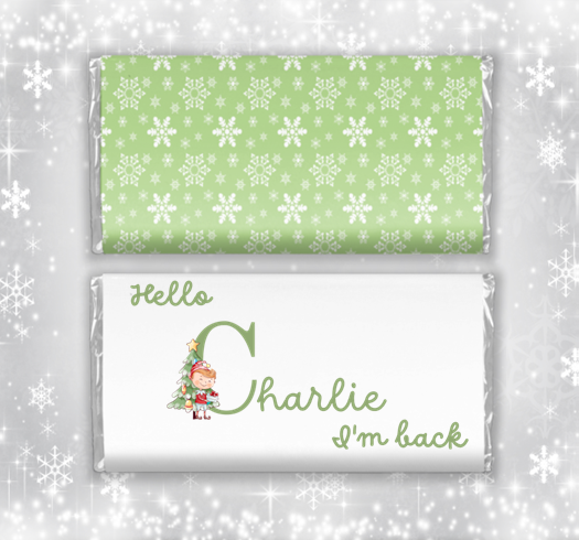 Elf I'm Back Christmas Chocolate Bar Wrapper