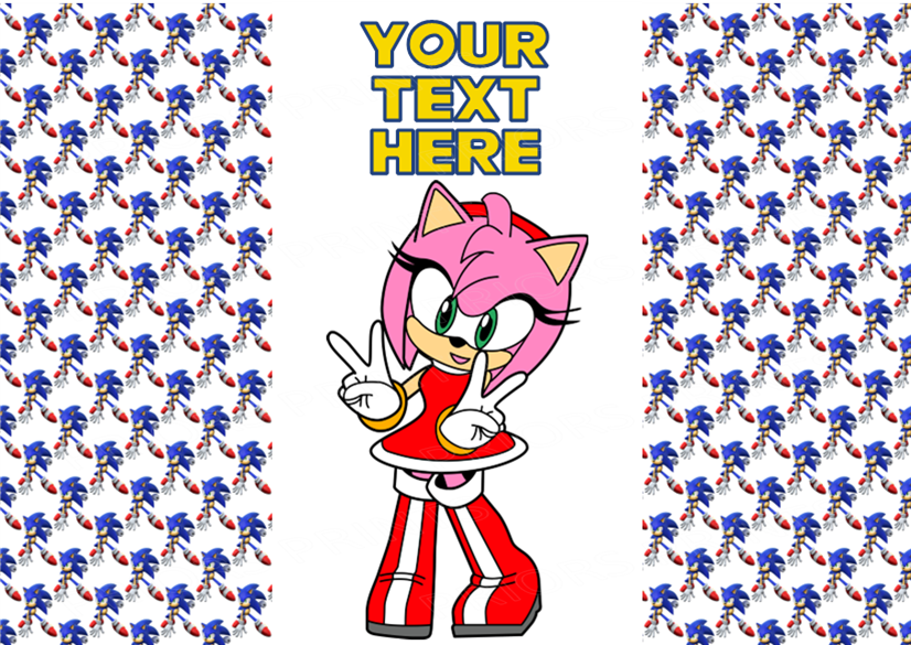 Sonic Chocolate Bar Wrappers- To add own Text