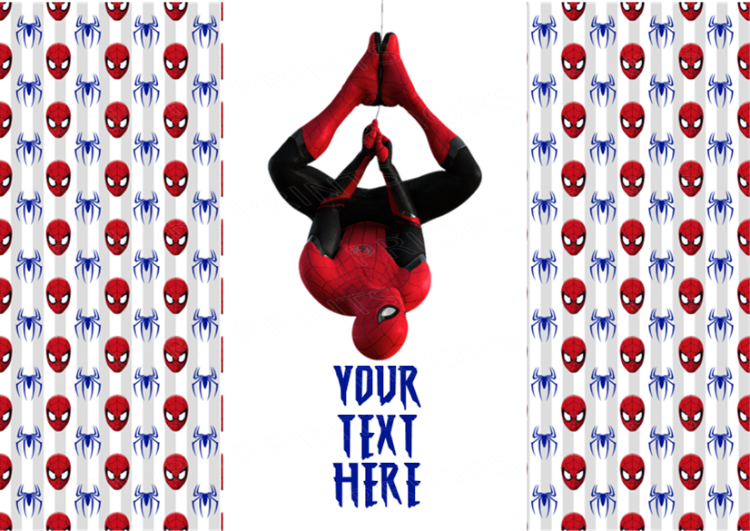 Spiderman Chocolate Bar Wrappers- To add own Text