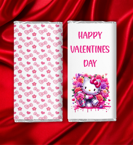 Hello Kitty Valentines Chocolate Bar Wrappers