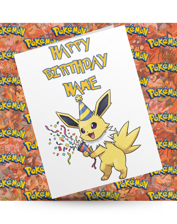 Pokemon Personalised Birthday Card