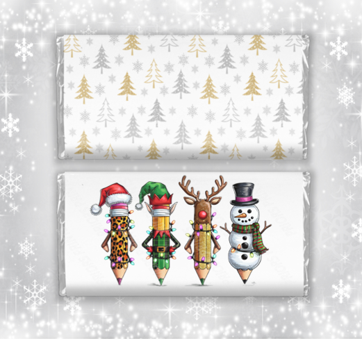 Teacher Christmas Chocolate Bar Wrapper