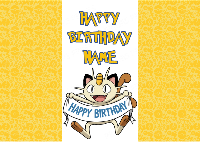 Pokemon Personalised Birthday Chocolate Bar Wrapper