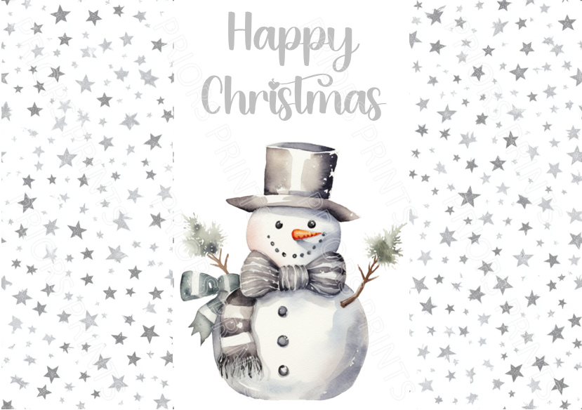 Silver Christmas Chocolate Bar Wrapper