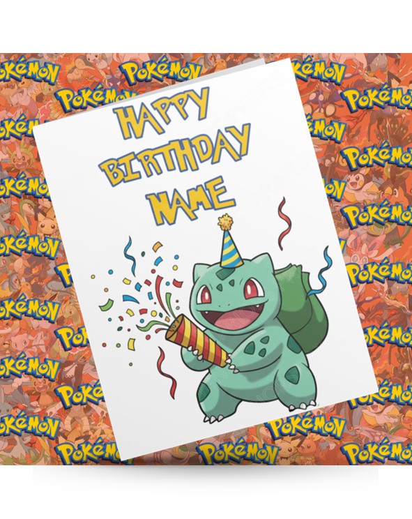 Pokemon Personalised Birthday Card