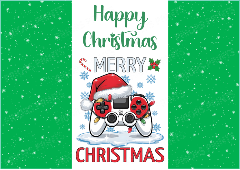 Gamer Christmas Chocolate Bar Wrapper