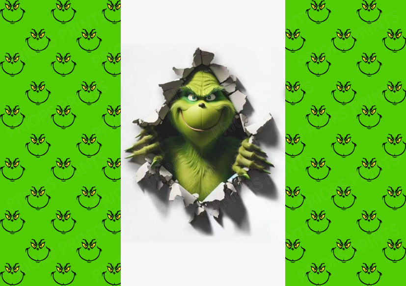 Grinch Chocolate Bar Wrapper- Plain (No Text)