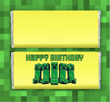 Minecraft Chocolate Bar Wrappers
