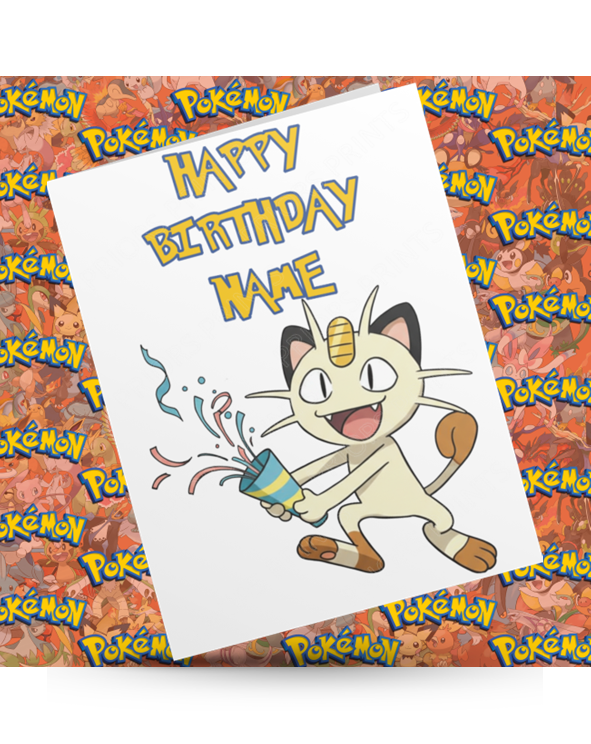 Pokemon Personalised Birthday Card