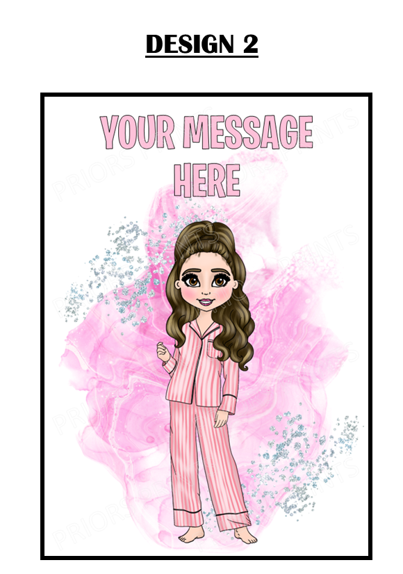 Make Up Female in Pink Personalised Card For Any Occasion