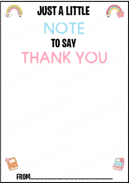 Personalised Thank You Teacher Post-it Note Gift, Teaching Assistant, Head Teacher, Key Worker, Preschool, End Of Term Gift Present