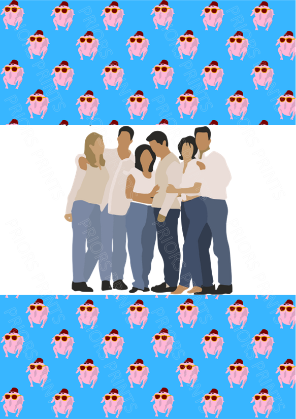Friends Chocolate Bar Wrapper- Plain (No Text)