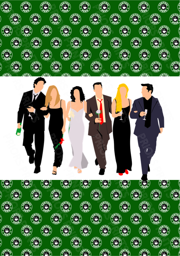 Friends Chocolate Bar Wrapper- Plain (No Text)