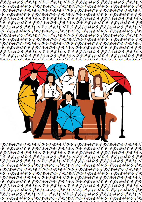 Friends Chocolate Bar Wrapper- Plain (No Text)