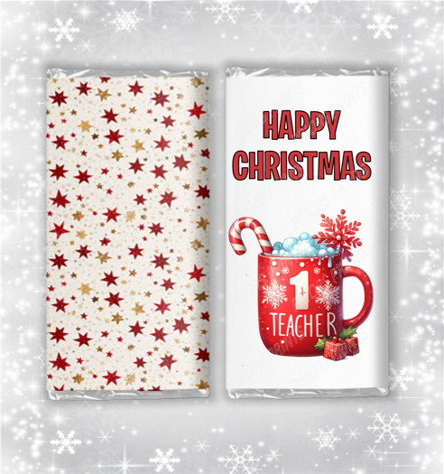 Teacher Christmas Chocolate Bar Wrapper