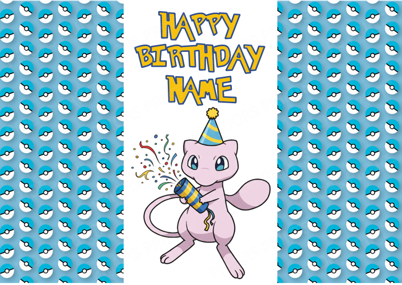 Pokemon Personalised Birthday Chocolate Bar Wrapper